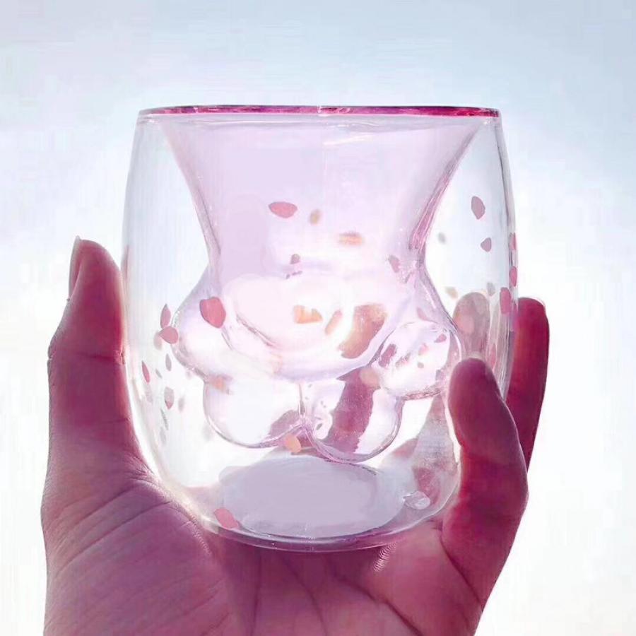 
      抖音爆款网红猫爪杯 双层牛奶杯定制玻璃杯定制双层杯隔热杯子      
			